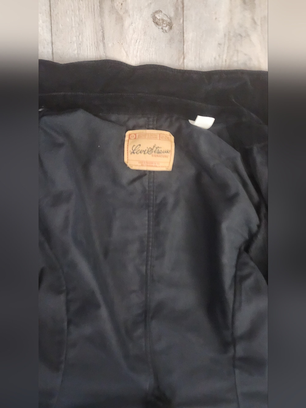 Levi's Black Velvet Button-Front Blazer - Picture 4 of 6